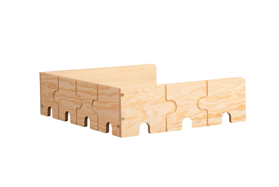 Barierka do łóżka dla dzieci PUZZLE Montessori Drewniana (Wybierz rozmiar: 100 - Wybierz kolor: Lakierowany)